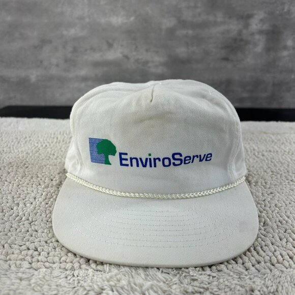 VINTAGE ENVIROSERVE SNAPBACK TRUCKER ROPE HAT OSFA GRAPHIC CAP - Picture 1 of 11